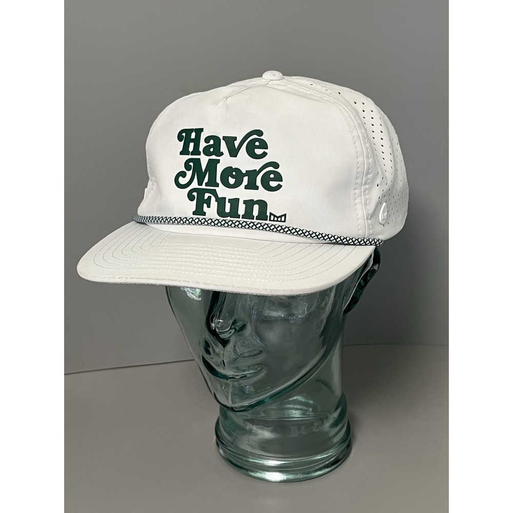 Melin White Have More Fun Hydro SnapBack Golf Hat Classic Coronado